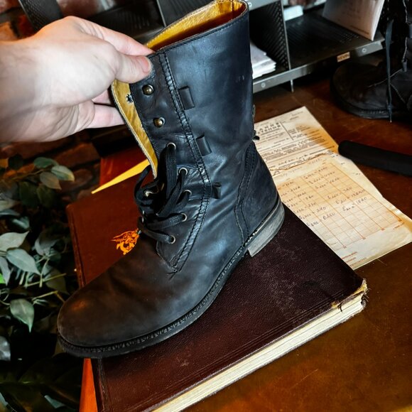 $1298 JOHN VARVATOS Runway Gray Backlace BOOTS sz10 - Picture 10 of 14